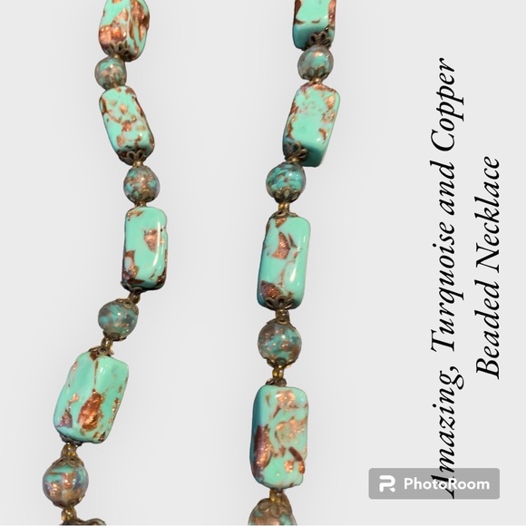 Gorgeous, Turquoise, Beaded Necklace 🤩 - Picture 3 of 4